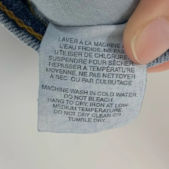 VTG Low Rise Flare Jeans Hip Hugger Stretch Size 28 Bluenotes  Canada Y2K Boho - Picture 9 of 10